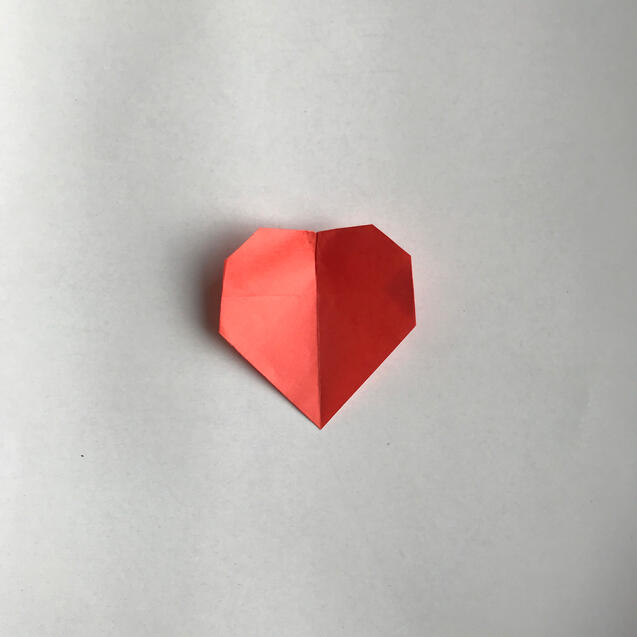 Mini Heart with minimum folds Mini Heart with minimum folds