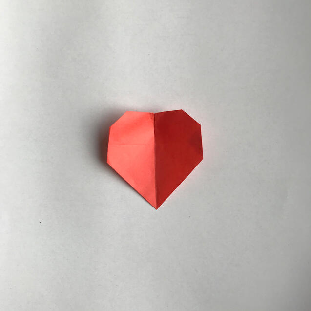 Mini Heart with minimum folds