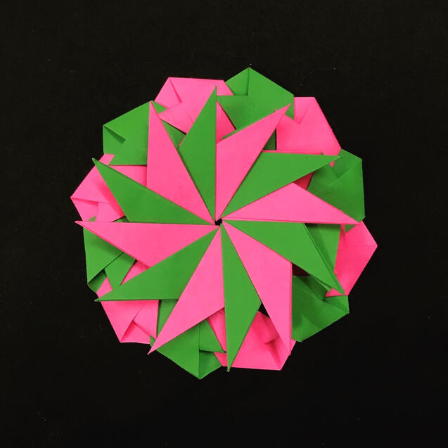 Origami Flower with 12 modules Origami Flower with 12 modules