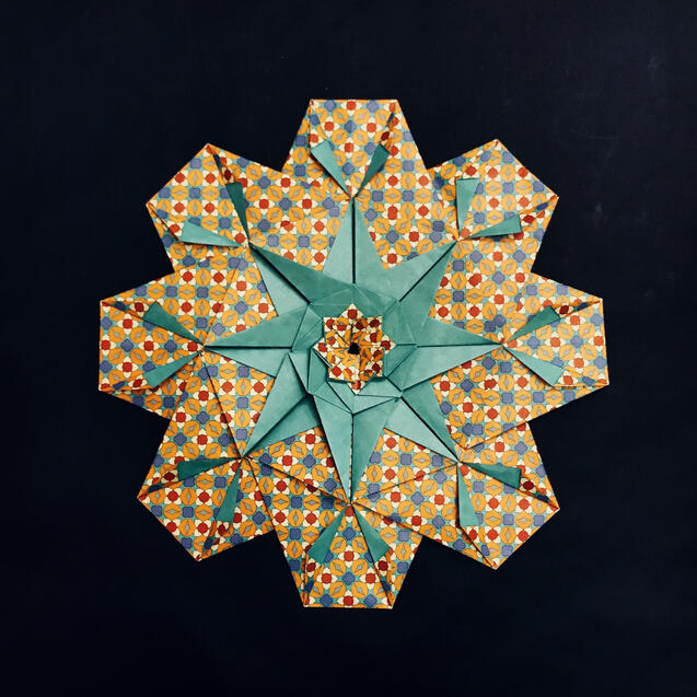 Origami mandala with 8 module
